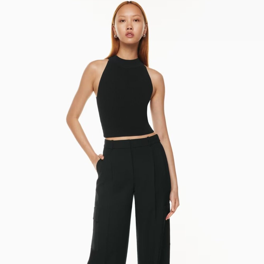 Aritzia –Babaton sculpt knit mockneck halter top